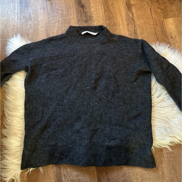 & OTHER STORIES Alpaca Blend Knit Jumper In Dark Gray - Picture 3 of 5